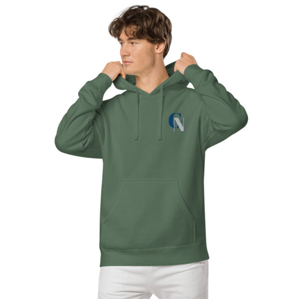 unisex pigment dyed hoodie pigment alpine green front 2 6273defa5bbb3