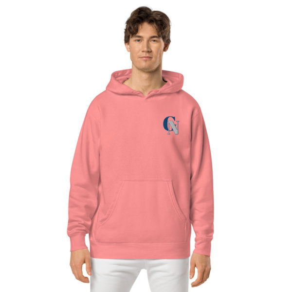 unisex pigment dyed hoodie pigment pink front 6273defa5f2ea