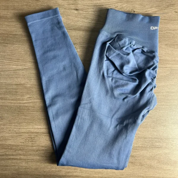 Women's Impact Leggings Curl Up Seamless Yoga Pants High-Quality Ribbed Fitness Pants Bottoms - Image 3