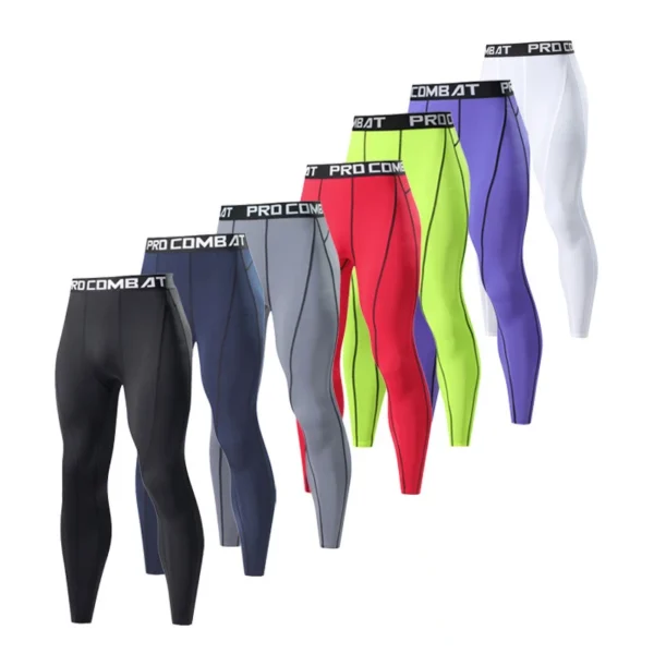 Men's tight compression leggings with quick-dry fabric, jogging pants