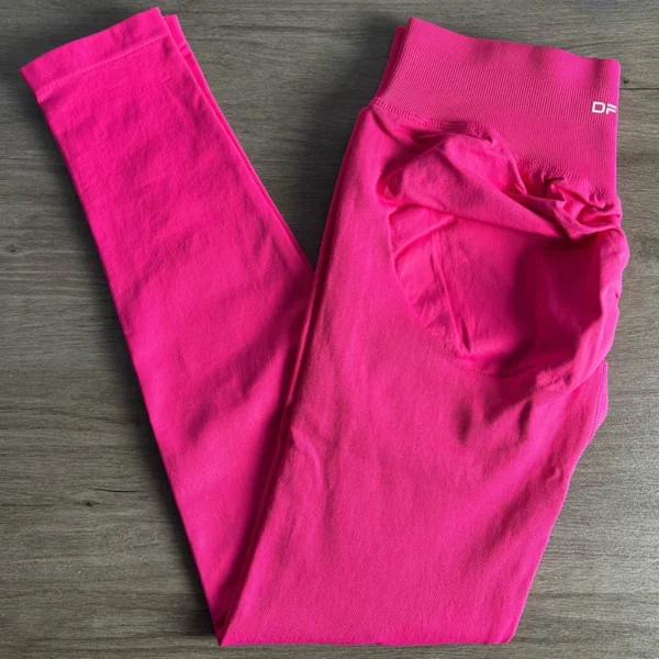 Women's Impact Leggings Curl Up Seamless Yoga Pants High-Quality Ribbed Fitness Pants Bottoms - Image 5