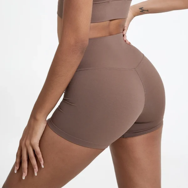 Running sport shorts, butt-lifting leggings for gym, women's cycling fitted training shorts - Image 5