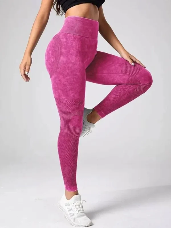 Women's Sports Leggings – Yoga Basic Tie-Dye with Tummy Control - Image 4