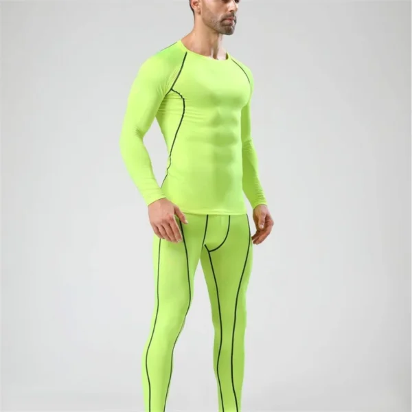Men's tight compression leggings with quick-dry fabric, jogging pants - Image 2