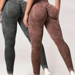 Women's Sports Leggings – Yoga Basic Tie-Dye with Tummy Control