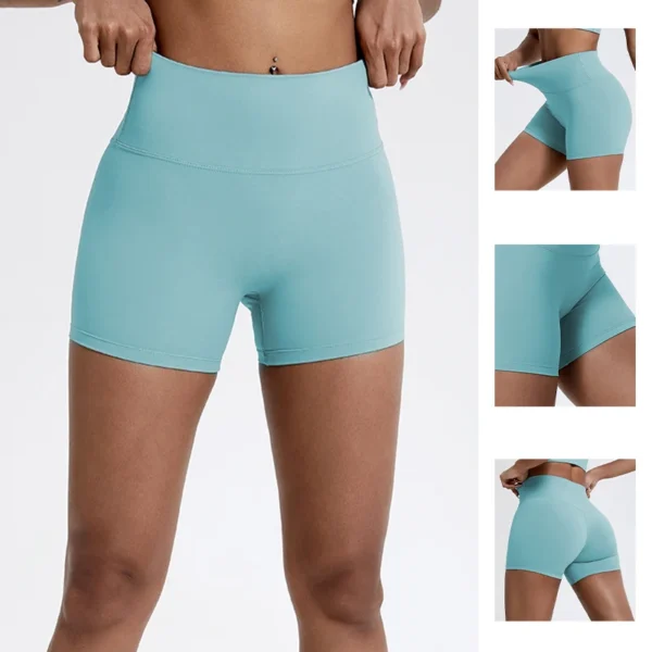 Running sport shorts, butt-lifting leggings for gym, women's cycling fitted training shorts - Image 2