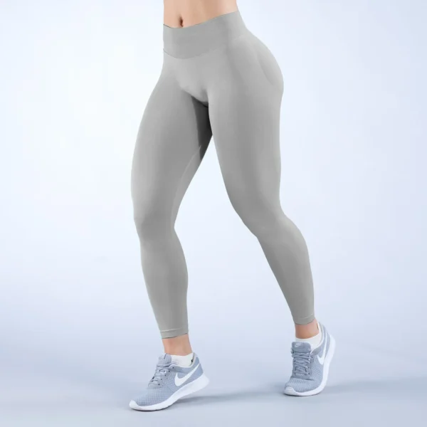 Women's Impact Leggings Curl Up Seamless Yoga Pants High-Quality Ribbed Fitness Pants Bottoms 1