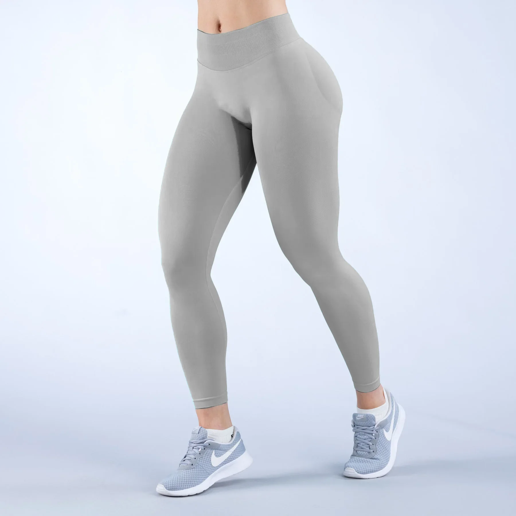 Women's Impact Leggings Curl Up Seamless Yoga Pants High-Quality Ribbed Fitness Pants Bottoms 1