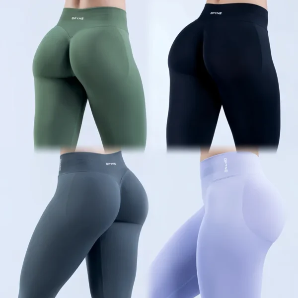 Women's Impact Leggings Curl Up Seamless Yoga Pants High-Quality Ribbed Fitness Pants Bottoms